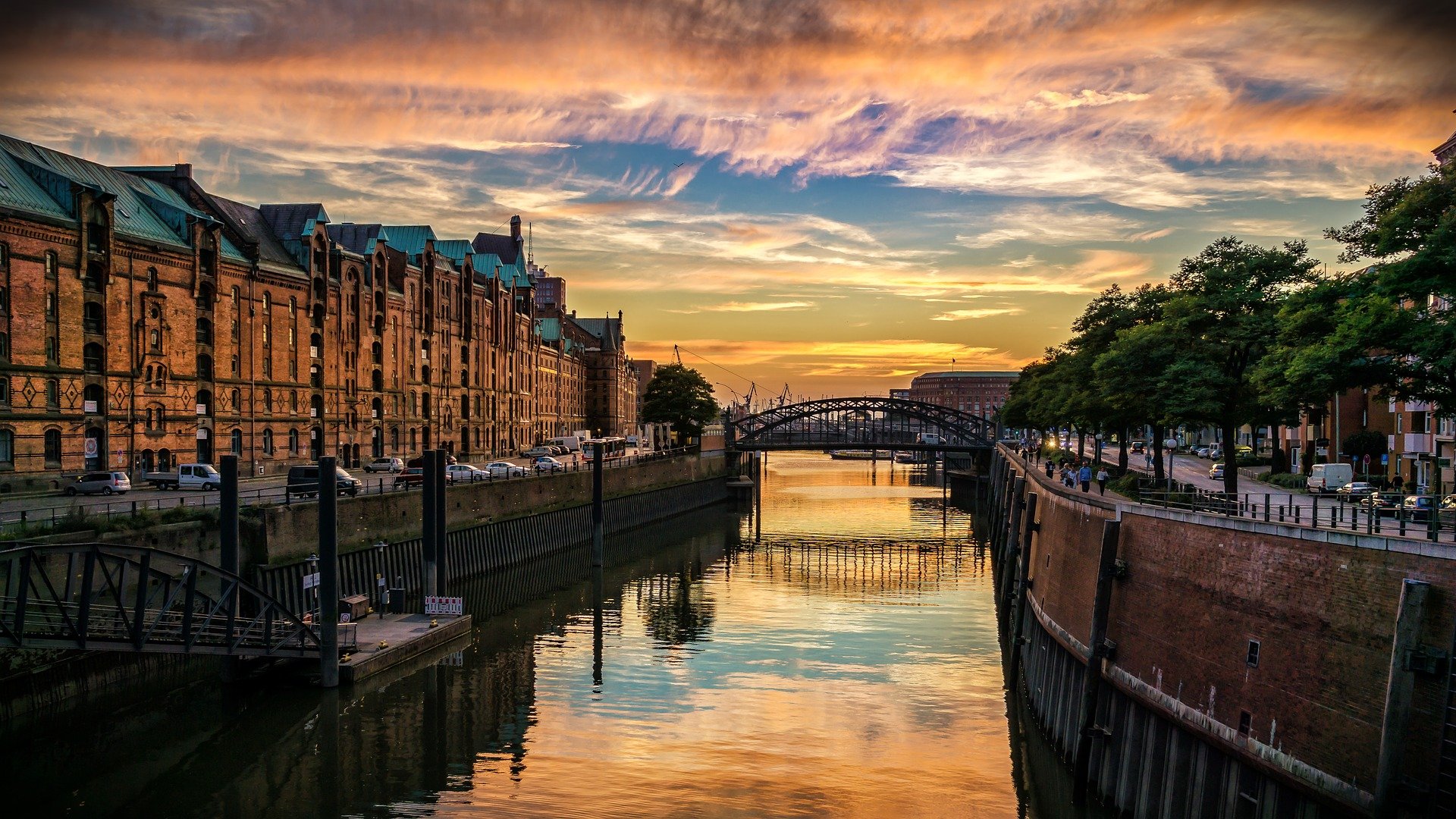 Hamburg Sonnenuntergang